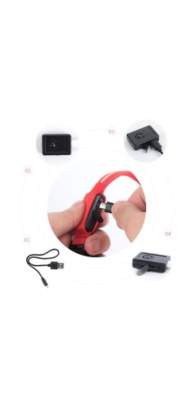 USB charging LED dog light pet dog collar anti-lost at night/avoid cat and dog puppies car accident flashing luminous collar