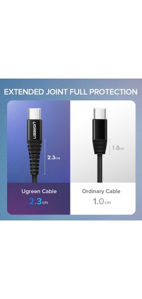 Ugreen USB Type C Cable 3A Fast Charger USB-C Data Cable for Xiaomi redmi note 7 Samsung Mobile Phone Type-C USB Charging Cable