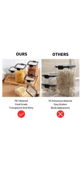 700/1300/1800ML Food Storage Container Plastic Kitchen Refrigerator Noodle Box Multigrain Storage Tank Transparent Sealed Cans