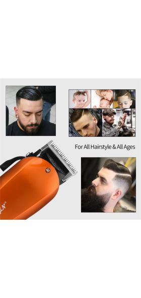 Ckeyin 220-240V Household Trimmer Professional Classic Haircut Corded Clipper for Men Cutting Machine with 4 Attachment Combs 40