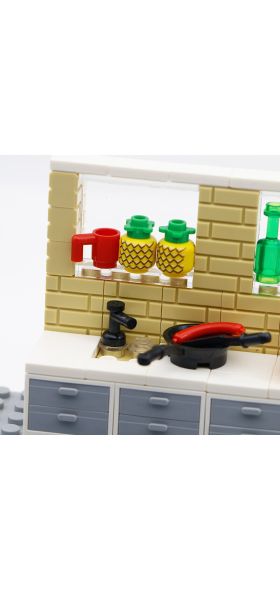 Compatible Friends City Kitchen Accessories Building Blocks Drawer Kitchen Cabinet Dessert House Parts MOC Brick Construct Toys