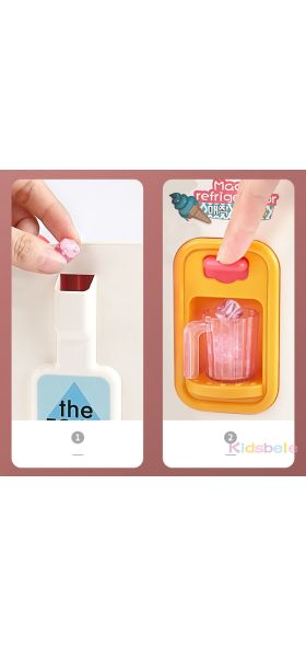 Kitchen Fridge Toys Cabinet Style Toys Refrigerator Fridge Freezer With Spray Ice Dispenser Unique Toy Food Pretend Games