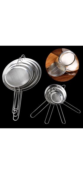 Kitchen Stainless Steel Flour Tea Strainer Mesh Colander Sieve Filter Sifter