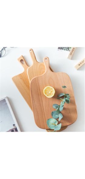 Kitchen Wooden Chopping Blocks Beech Walnut Pizza Bread Fruit Hangable Cutting Board Durable Non-slip Kitchen Tools Accessories