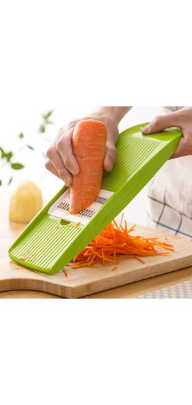 LMETJMA Mandoline Slicer Stainless Steel Vegetable Slicer with 3 Blades Julienne Slicer Cutter for Potato Carrot KC0083