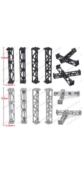 Long shape Four holes Building Blocks pillar DIY Place the cabinet Blocks MOC City high-rise military ww2 set Building Block toy