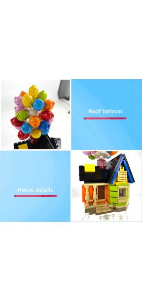 Mailackers Creator Expert Architecture Flying Balloon House Tensegrity Sculptures Modular Building Blocks Creator House Toy Gift
