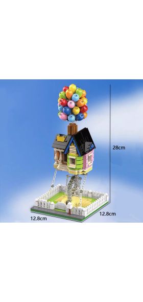 Mailackers Creator Expert Architecture Flying Balloon House Tensegrity Sculptures Modular Building Blocks Creator House Toy Gift