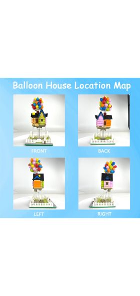 Mailackers Creator Expert Architecture Flying Balloon House Tensegrity Sculptures Modular Building Blocks Creator House Toy Gift
