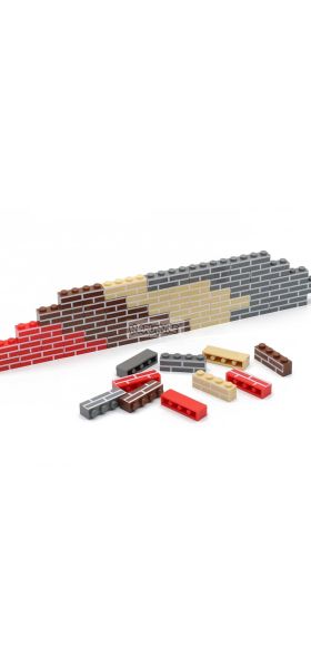 Marumine MOC City Bricks 100PCS 1x4 Dots Houses Wall Building Blocks Compatible with 15533 Micro Block Cube Parts