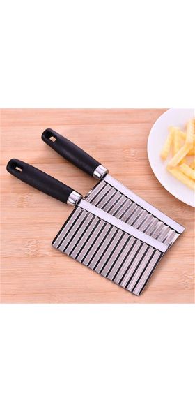 Potato French Fry Cutter Stainless Steel Kitchen Accessories Wave Knife Chopper Serrated Blade Carrot Slicer