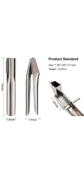 Premium Metal Garlic Press Garlic Mincer Chopper Crusher Presser Slicer Grater Squeezer with Great Handle Kitchen Tools