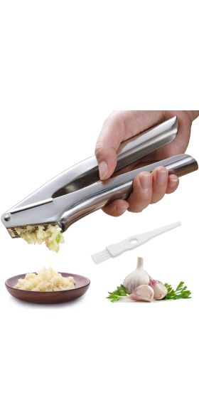 Premium Metal Garlic Press Garlic Mincer Chopper Crusher Presser Slicer Grater Squeezer with Great Handle Kitchen Tools