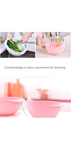 Silicone Colander Rice Bowl Drain Basket Fruit Bowl Washing Drain Basket with Handle Washing Basket Home Kitchen Organizer