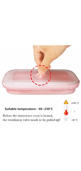 Silicone Folding Bento Box Collapsible Portable Lunch Box for Food Dinnerware Food Container Bowl For Children Adult