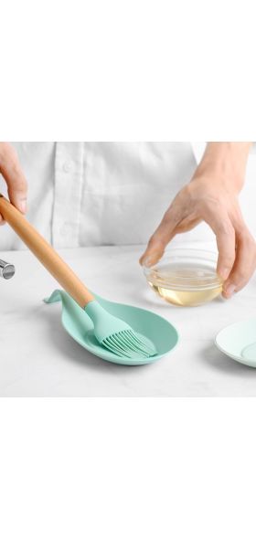 Silicone Insulation Spoon Rest Heat Resistant Placemat Drink Glass Coaster Tray Spoon Pad Eat Mat Pot Holder Kitchen Accessories