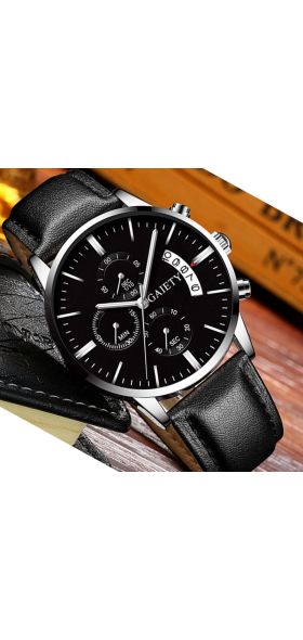 2019 relogio masculino watches men Fashion Sport Stainless Steel Case Leather Band watch Quartz Business Wristwatch reloj hombre