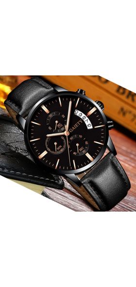 2019 relogio masculino watches men Fashion Sport Stainless Steel Case Leather Band watch Quartz Business Wristwatch reloj hombre