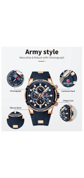 2021 New REWARD Mens Watches Blue Waterproof Top Brand Luxury Chronograph Sport Watch Quartz Men Wristwatch Relogio Masculino