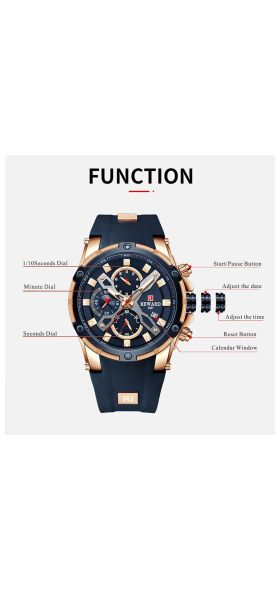 2021 New REWARD Mens Watches Blue Waterproof Top Brand Luxury Chronograph Sport Watch Quartz Men Wristwatch Relogio Masculino