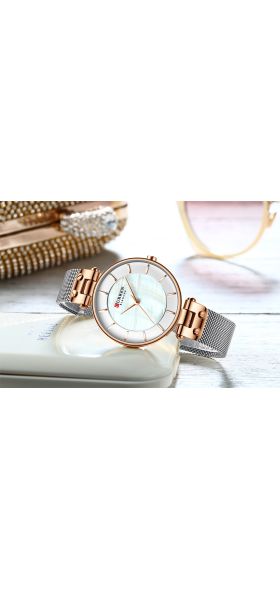 CURREN Watch Women Luxury Brand Ladies Dress Quartz Wristwatch Leather Waterproof Female Watches Girl Clock Relogio Feminino