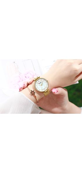 CURREN Watch Women Luxury Brand Ladies Dress Quartz Wristwatch Leather Waterproof Female Watches Girl Clock Relogio Feminino