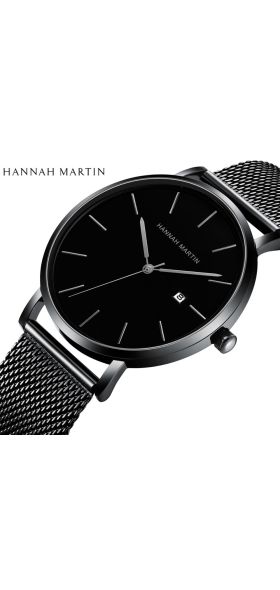 Japan Quartz Movement Full Black Simple Design Original Classic Men Watches With Calendar Leisure Fashion Waterproof Wrist Watch
