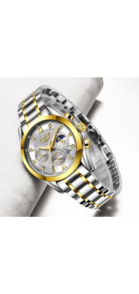 LIGE 2020 New Gold Watch Women Watches Ladies Creative Steel Women's Bracelet Watches Female Waterproof Clock Relogio Feminino