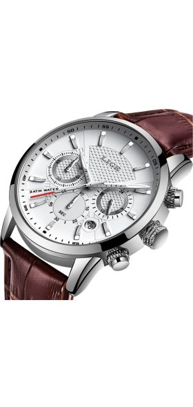 LIGE Top Brand Luxury Fashion New Leather Strap Quartz Men Watches Casual Date Business Male Wristwatches Homme Montre Clock+Box