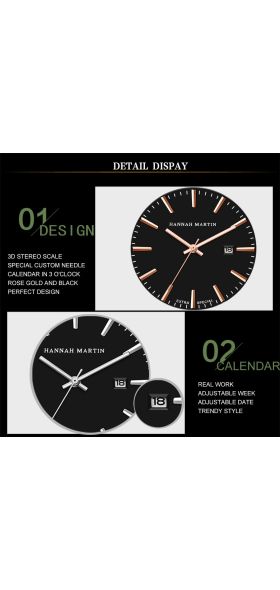 Men Watch Top Brand Luxury Calendar Stainless Steel Quartz Fashion Business Full Black Waterproof Watches Relogio Masculino