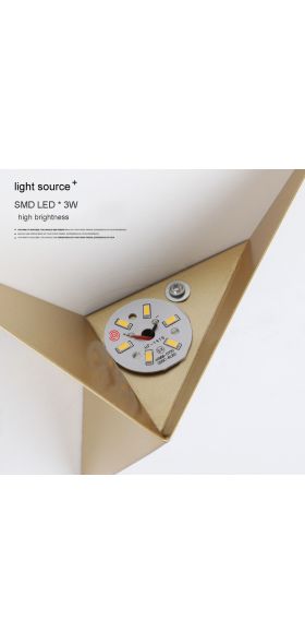 Modern minimalist triangle shape LED Wall Lamps  Nordic style Indoor Wall Lamps Living Room Lights 3W AC85-265V Simple Lighting