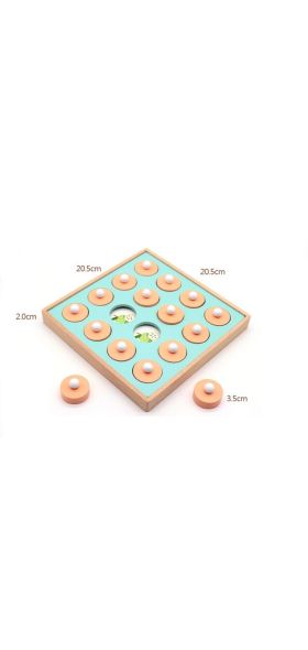 Montessori Memory Match Chess Game 3D Puzzles Wooden Early Educational Family Party Casual Interaction Game Toy For Children Kid