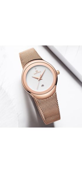 NAVIFORCE Watch Women Fashion Dress Quartz Watches Lady Stainless Steel Waterproof Wristwatch Simple Girl Clock Relogio Feminino