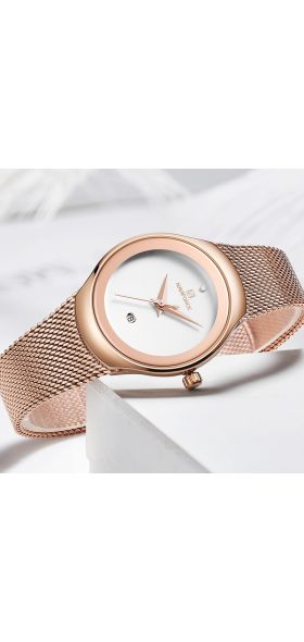 NAVIFORCE Watch Women Fashion Dress Quartz Watches Lady Stainless Steel Waterproof Wristwatch Simple Girl Clock Relogio Feminino