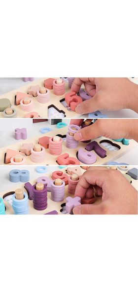 Preschool Wooden Montessori Toys Geometric Shape Cognition Match Baby Education Teaching Aids Board Math Toys for Children