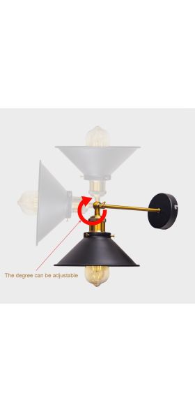 Vintage Industrial Wall Sconce Lights Wandlamp Retro Wall Lamp 110V-220V E27 Indoor Bedroom Bathroom Balcony Bar Aisle Lamp