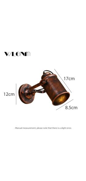 Vintage Wall Lamp Industrial light wall sconc,Plug with push button switch,Retro light wall,bedroom living room aisle lighting