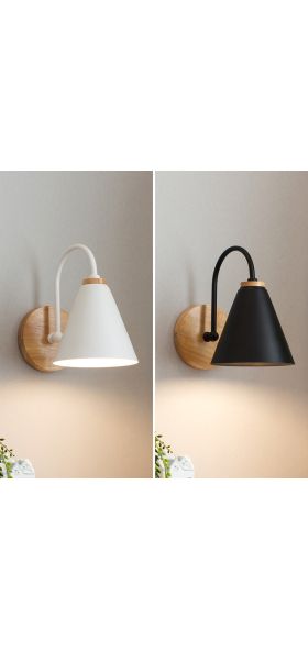 wooden wall lights bedside wall lamp bedroom wall light sconce for kitchen restaurant modern wall lamp Nordic macaroon sconces