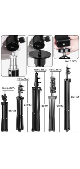 1/4 Screw Head Universal Portable Aluminum  Selfie Tripod For Phone Stand Mount Digital Camera  With Bluetooth Remote Control