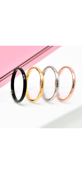 1MM Thin Titanium Steel Silver color Couple Ring Simple Fashion Rose Gold Color Finger Ring For Women and Men mens gifts