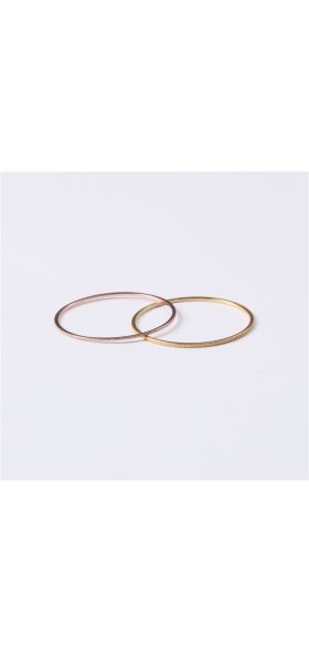 1pc Thin 1mm Minimalism Promotion Titanium Steel Rose Gold Color Anti-allergy Smooth Wedding Ring Woman Man Fashion Jewelry