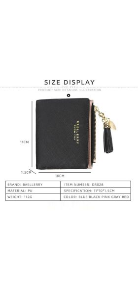 2021 Tassel Women Wallet Small Cute Wallet Women Short Leather Women Wallets Zipper Purses Portefeuille Female Purse Clutch
