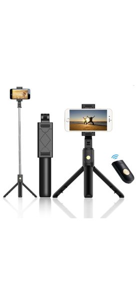 3 in 1 Wireless Bluetooth Selfie Stick for iphone/Android Foldable Handheld Monopod Shutter Remote Extendable Mini Tripod