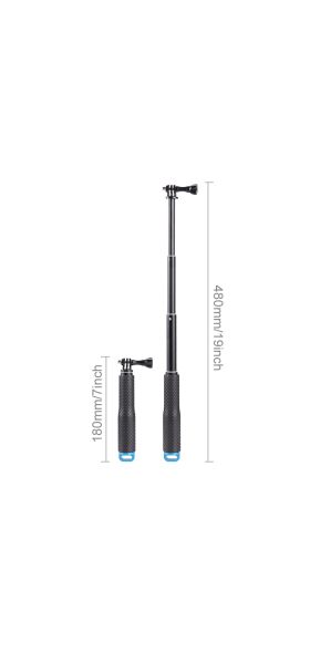 36/19 Inch Aluminum Selfie Sticks Self Handheld Pole Monopod Stick for GoPro Hero 9 8 7 6 5 Yi 4K Sjcam Eken Camera Accessory