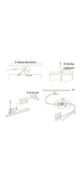 6000K LED Mirror Light Bathroom Cabinet Lights 6W 8W Make-up Mirror Light Vanity Lighting Wall Lamps IP44 LED Wall Light