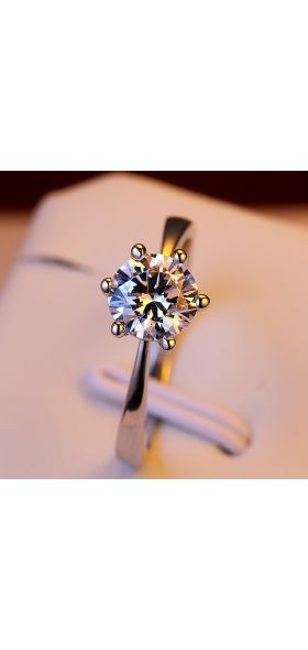 90% OFF Luxury Female Small Lab Diamond Ring Real 925 Sterling Silver Engagement Ring Solitaire Wedding Rings For Women