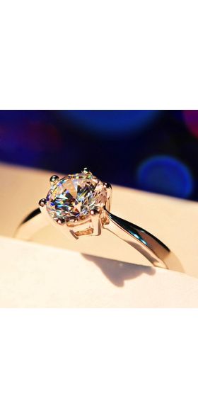 90% OFF Luxury Female Small Lab Diamond Ring Real 925 Sterling Silver Engagement Ring Solitaire Wedding Rings For Women