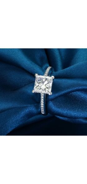 CC Jewelry Fashion Sterling 925 Silver Rings For Women Jewelry Simple Design Square Bridal Wedding Engagement Ring Bijoux CC631