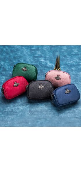 CICICUFF Women Coin Purse Genuine Leather Female Double Zipper Travel Organizer Mini Pouch Women Storage Bag Small Wallets New