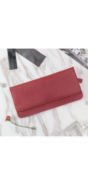 Genuine Leather Women Wallet Fashion Solid Color Coin Purse Multifunctional Cowhide Female Long Women Purses Zipper Card Holder